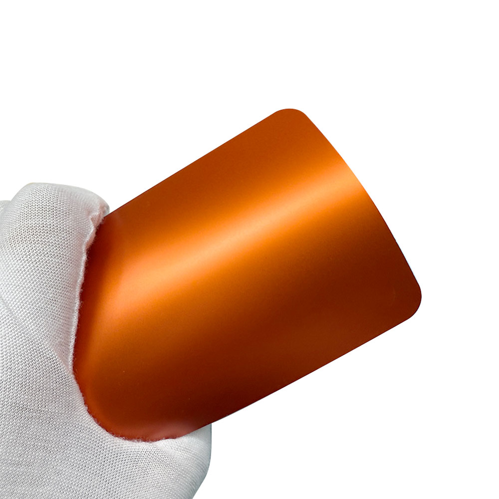 Matte Chrome Metal Hibiscus Orange